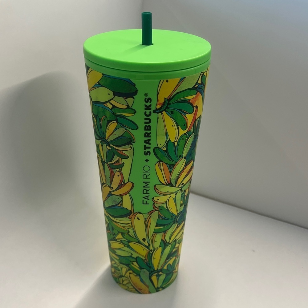 Starbucks 24oz Farm Rio Board Banana Cold Cup Tumbler with Straw